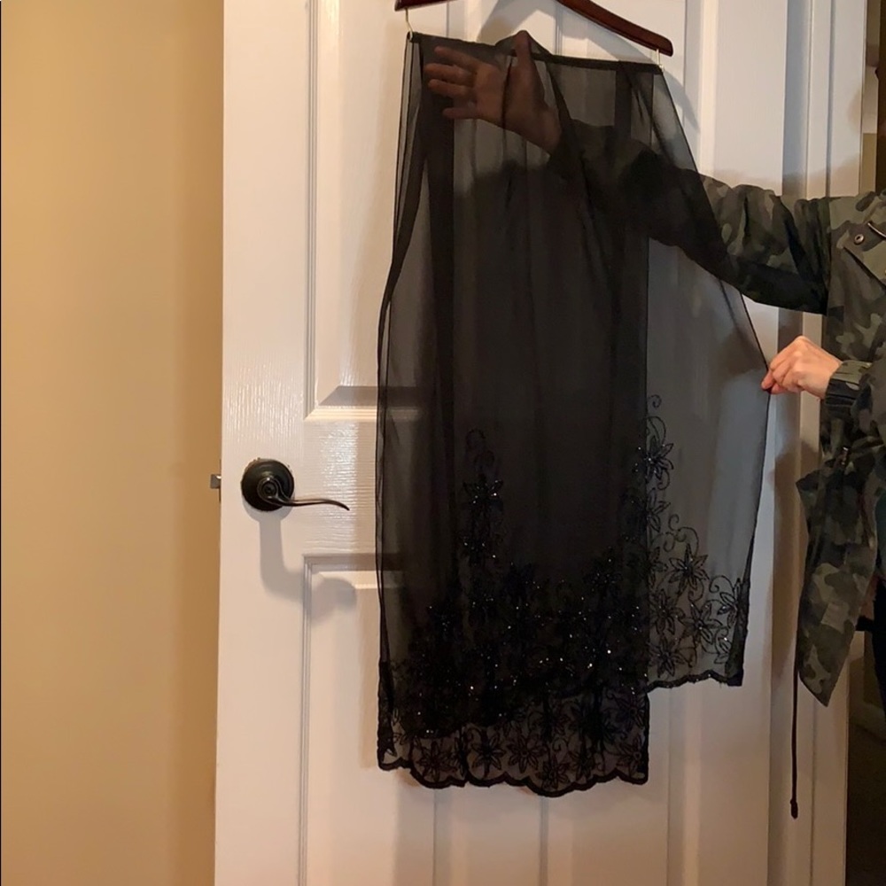 Black evening wrap/ scarf